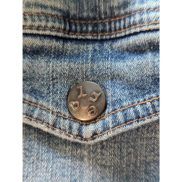 Sigrid Olsen Denim Jean Jacket W/Zipper Closure & Pockets Sz 10 Closet Staple - Picture 11 of 12